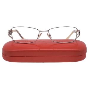 Vintage Valentino 5614/U Eyeglasses Signature Crystal Logo Baby Pink/Metal Frame